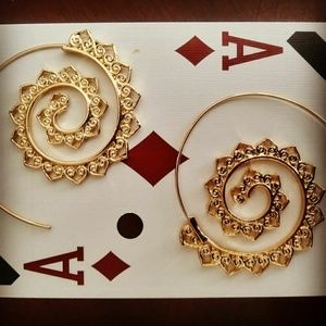 Gold hoop earrings